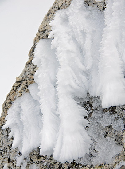 rime on rocks